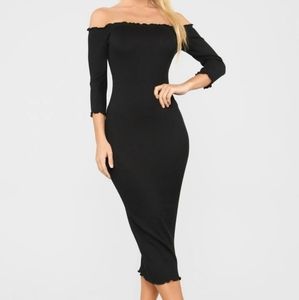 Jacky Off Shoulder Midi Dress